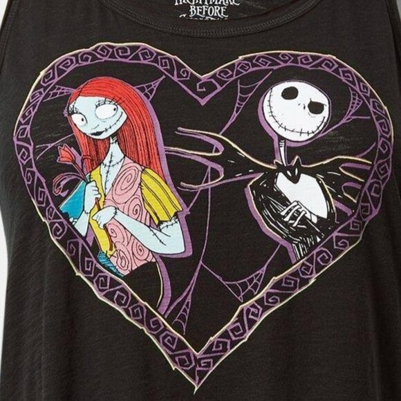 ❤️NWT VINTAGE TORRID TANK NIGHTMARE BEFORE CHRISTMAS JACK AND SALLY - PLUS SIZE - Picture 2 of 11